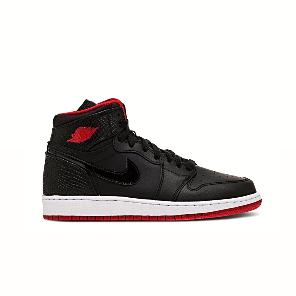 Air Jordan 1 Retro High OG Red Black Nike Shoes Youth 7 / Women’s 8.5
